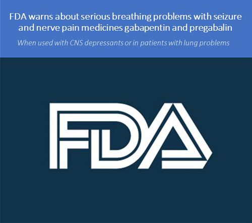 FDA warns about serious respiratory problems with gabapentinoids – gabapentin and pregabalin